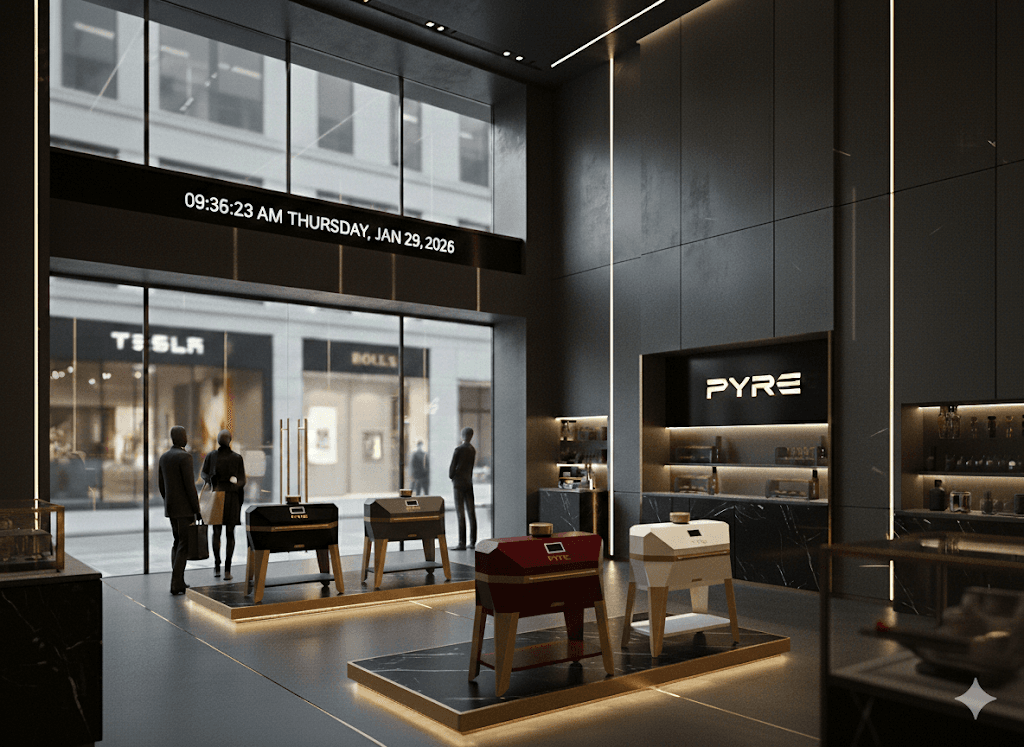 PYRE product display